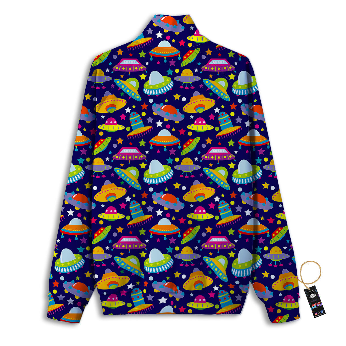 UFO Colorful Print Pattern Track Jacket-grizzshop