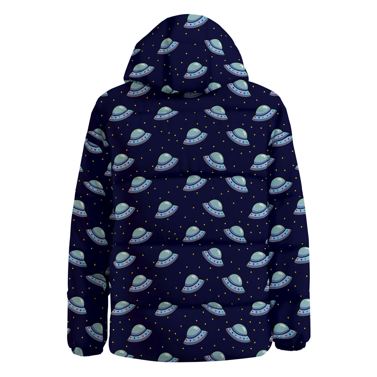 UFO Galaxy Print Pattern Down Jacket-grizzshop