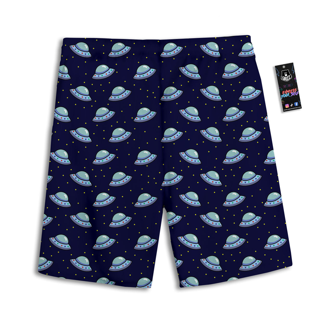 Unicorn Night Star Print Pattern Men's Athletic Shorts