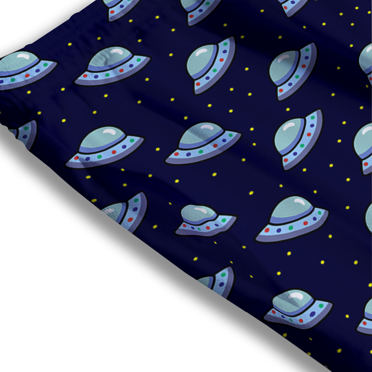 UFO Galaxy Print Pattern Mesh Shorts
