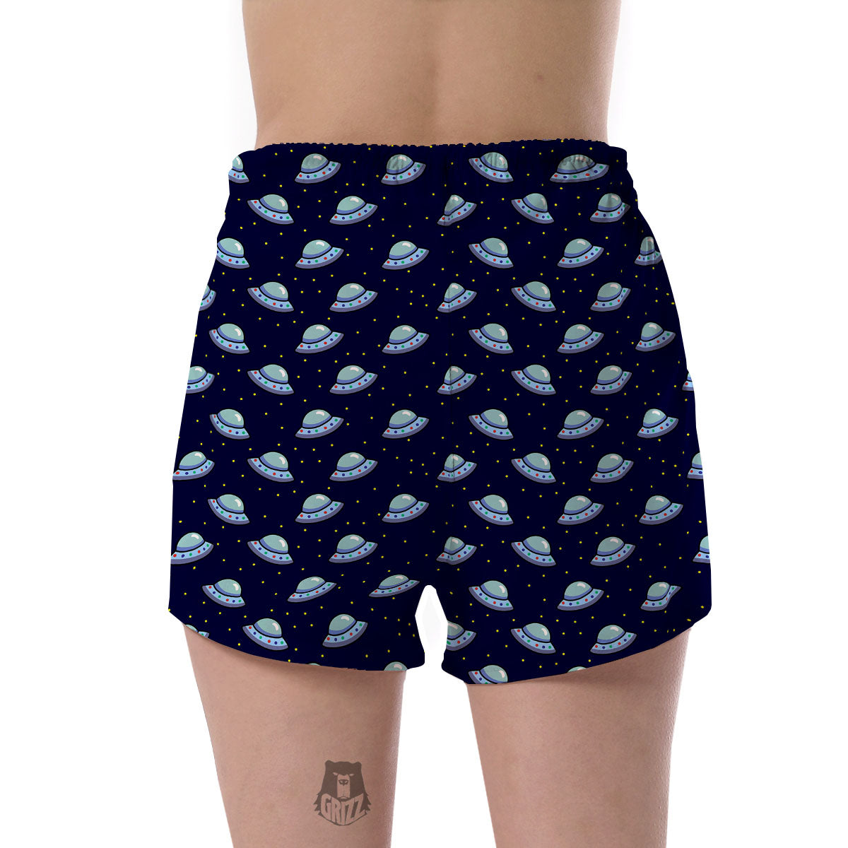UFO Galaxy Print Pattern Women's Shorts-grizzshop