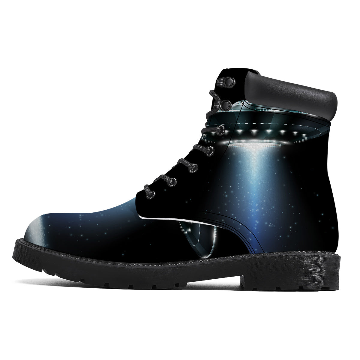 UFO Night Dark Print Boots-grizzshop