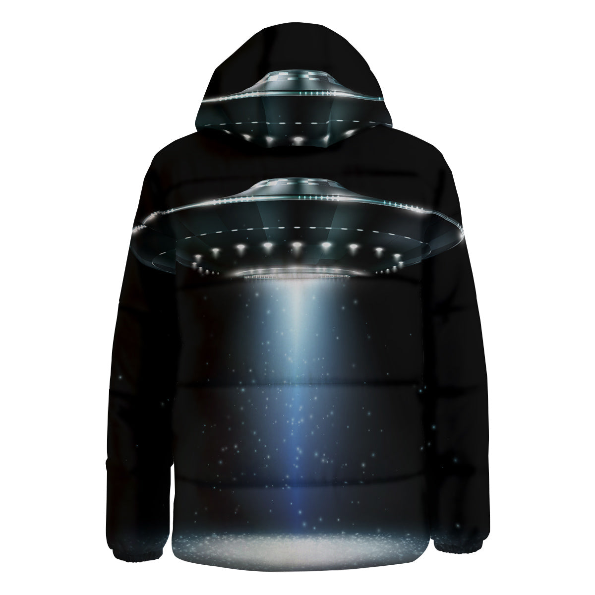UFO Night Dark Print Down Jacket-grizzshop