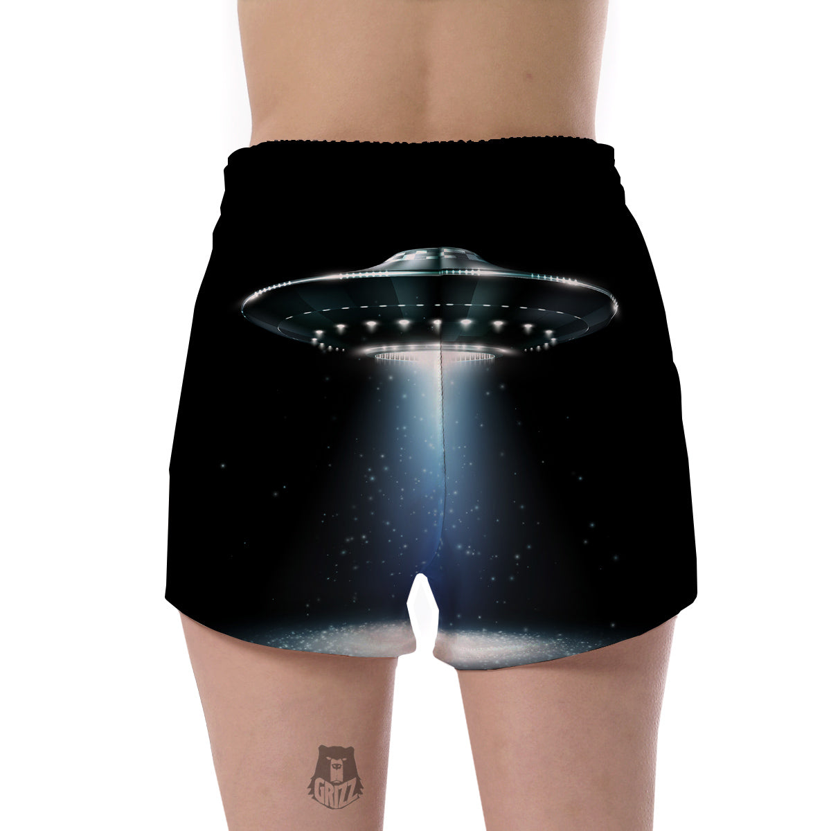 UFO Night Dark Print Women's Shorts-grizzshop