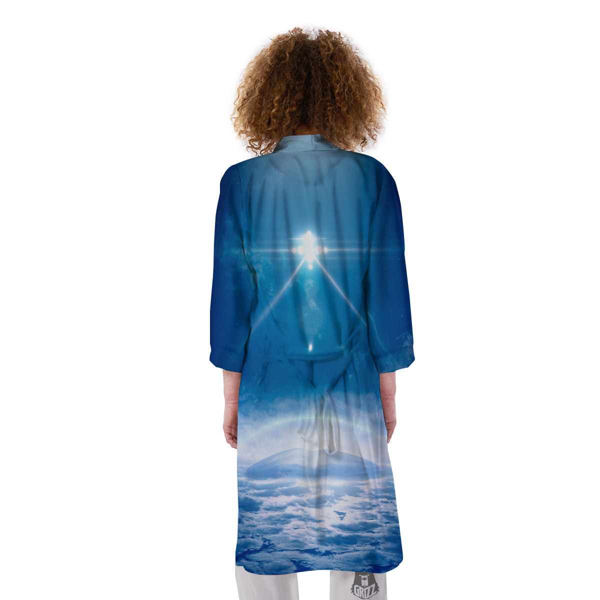 UFO On Planet Earth Print Kimono-grizzshop