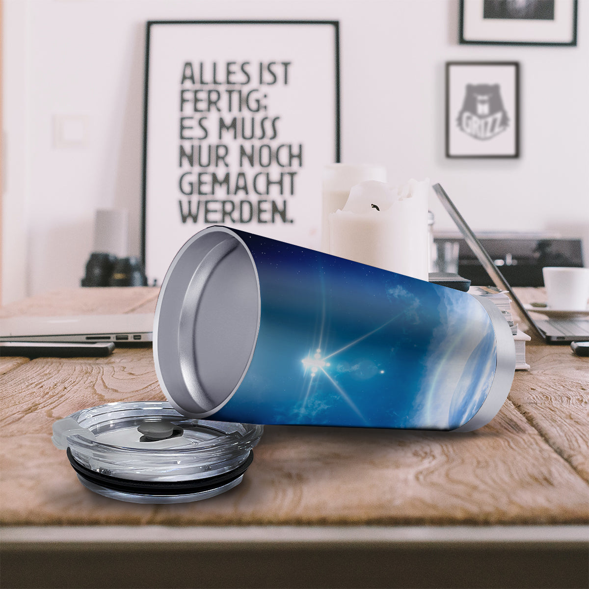 UFO On Planet Earth Print Tumbler-grizzshop