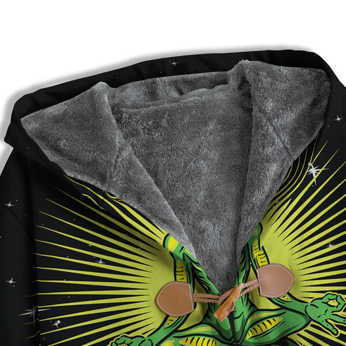 UFO Space Green Alien Print Men's Windbreaker Jacket-grizzshop