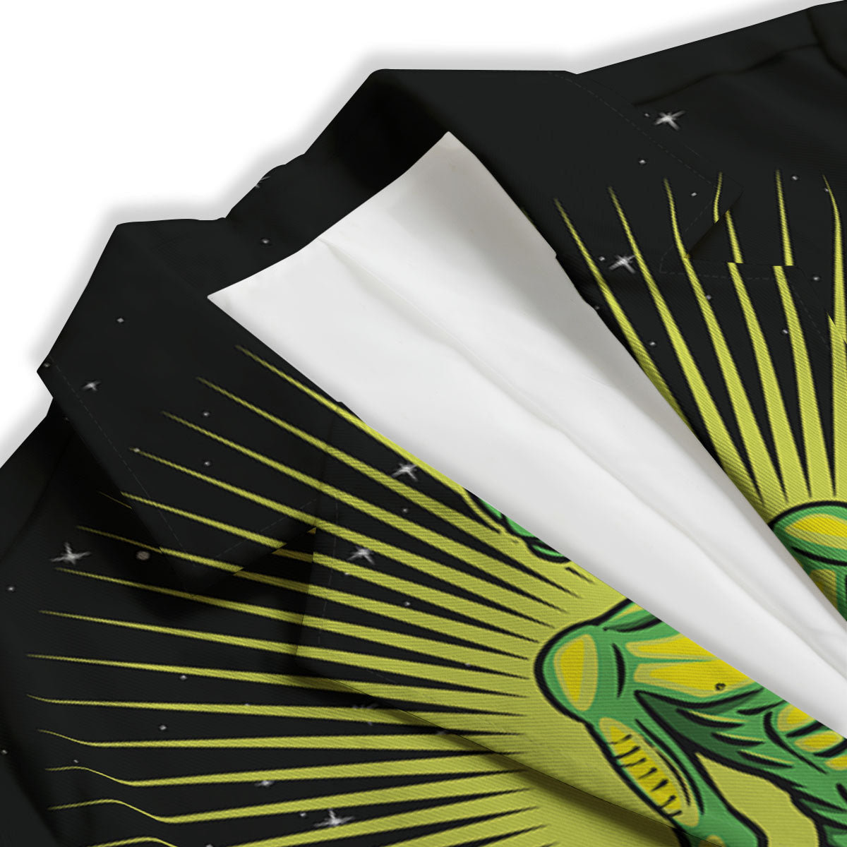 UFO Space Green Alien Print Women's Blazer-grizzshop