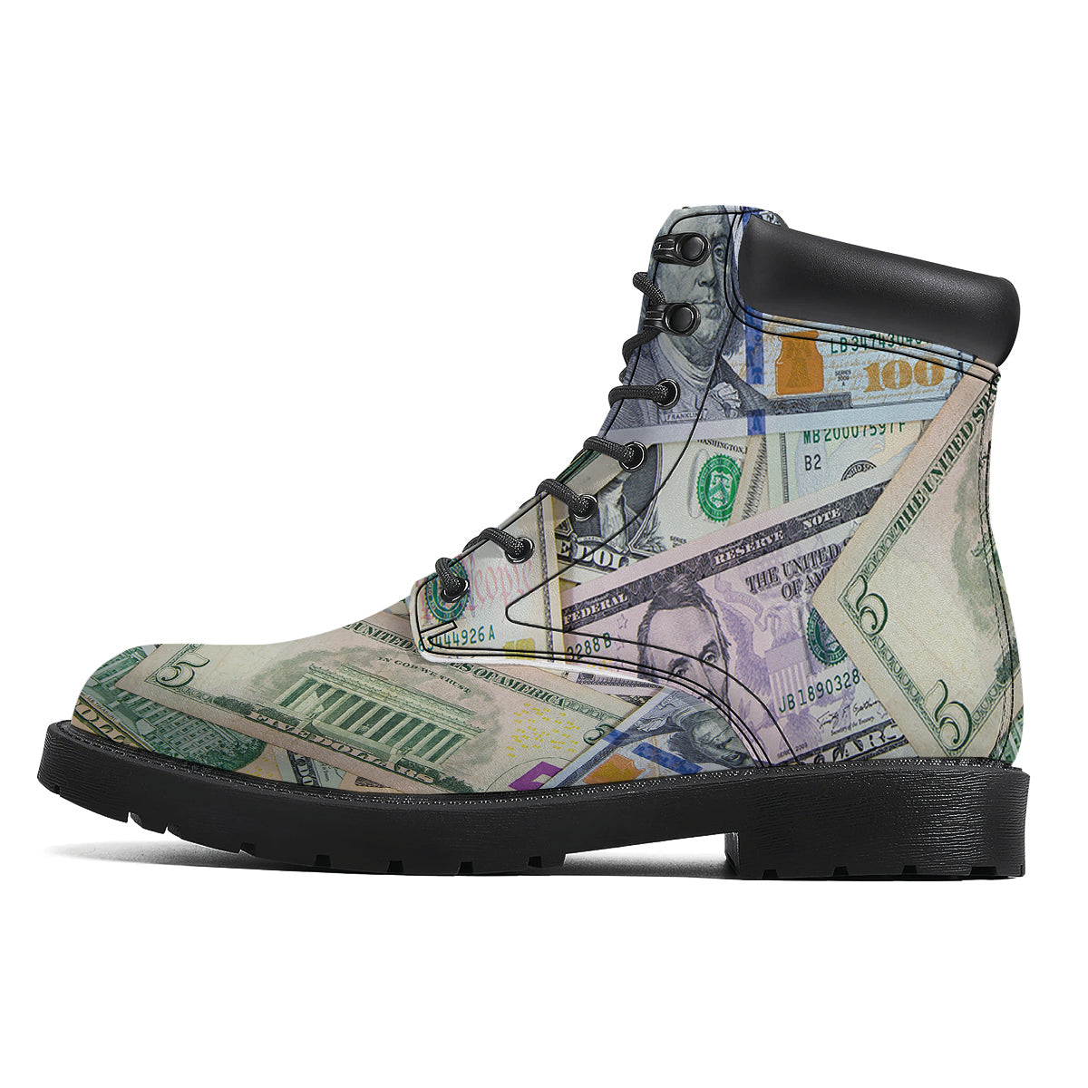 US Dollar Print Boots-grizzshop