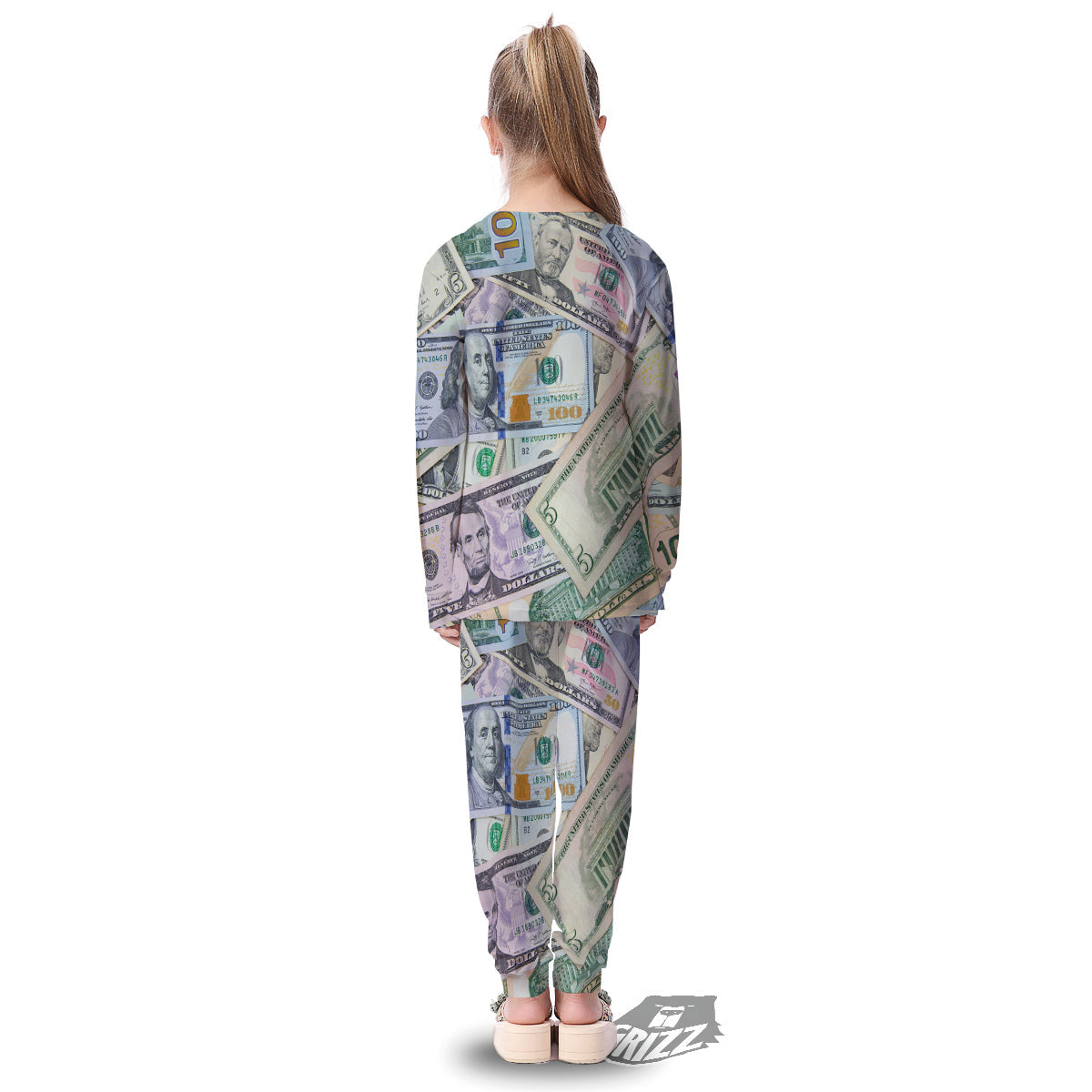 US Dollar Print Kid's Pajamas-grizzshop