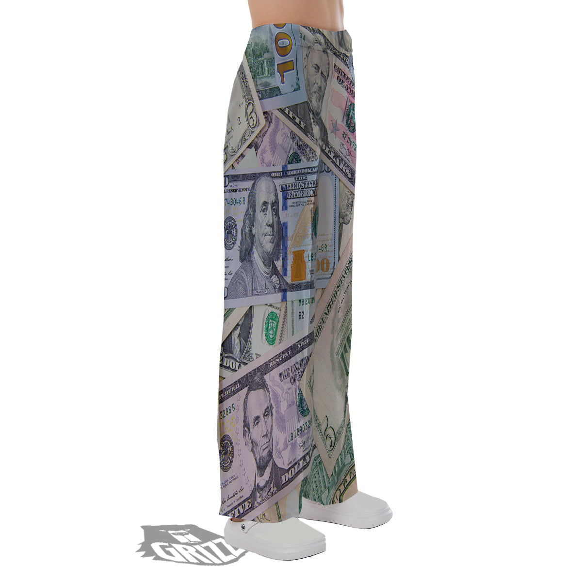 US Dollar Print Pajama Pants-grizzshop
