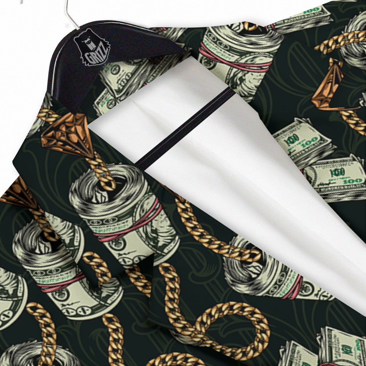 US Dollar Print Pattern Men's Sport Coat-grizzshop
