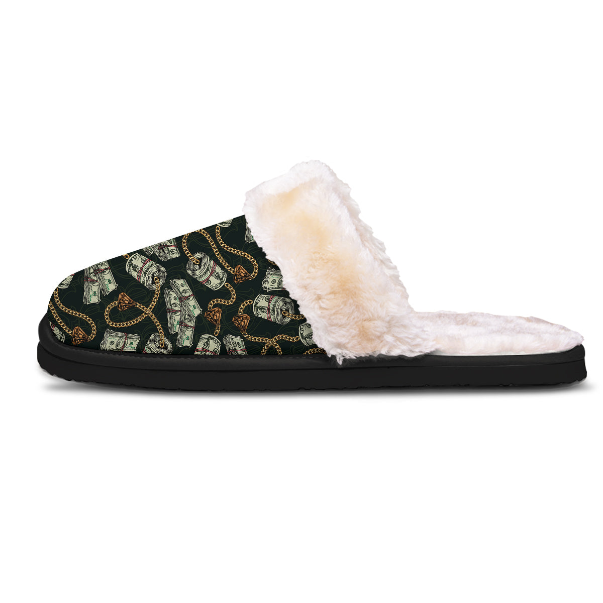 US Dollar Print Pattern Slippers-grizzshop
