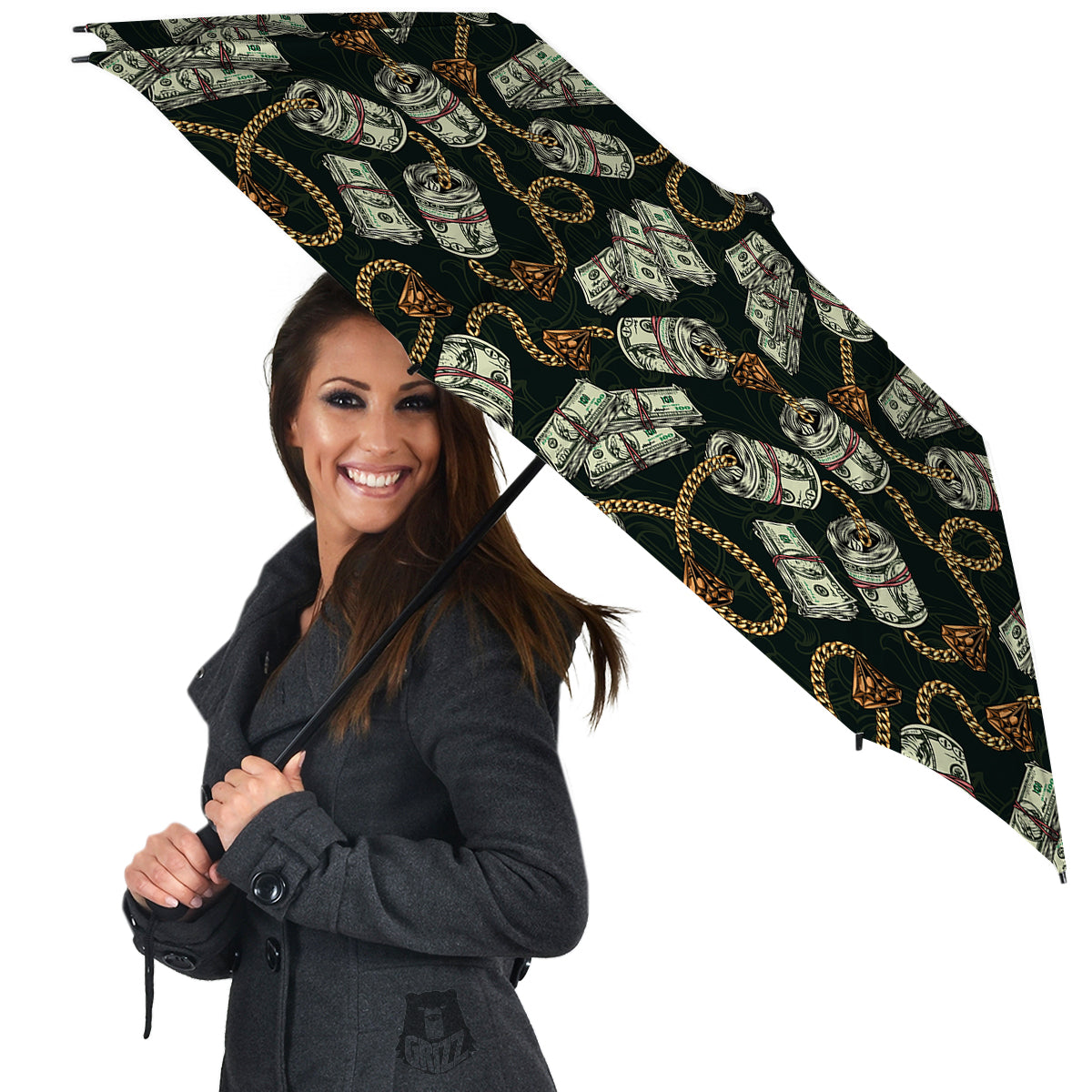 US Dollar Print Pattern Umbrella-grizzshop