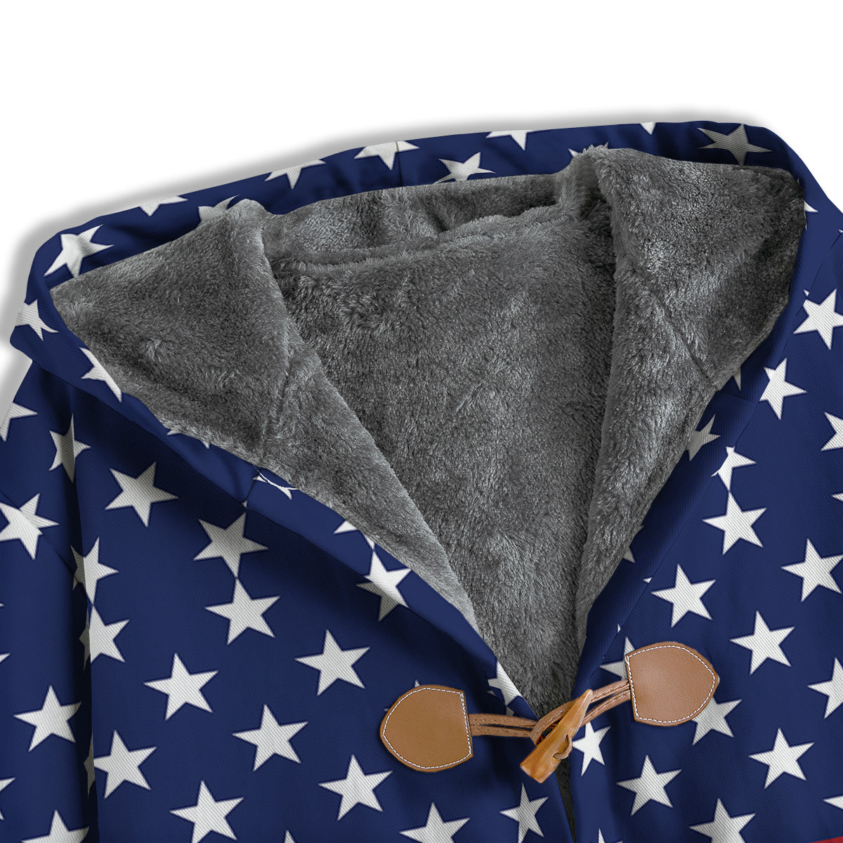 USA Blue And White Star Print Pattern Men's Windbreaker Jacket-grizzshop