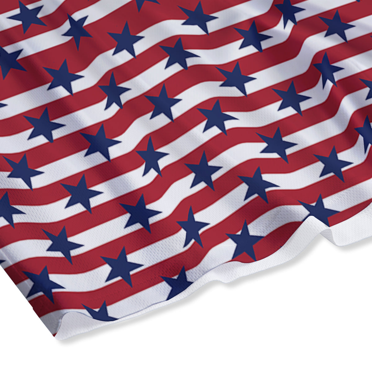 USA Blue And White Star Print Pattern Mesh Shorts