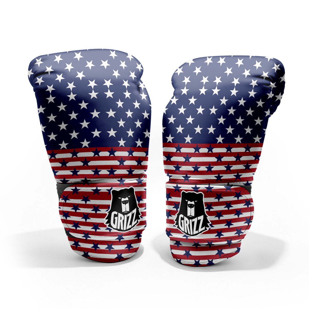 USA Blue And White Star Print Pattern Pro Boxing Glove