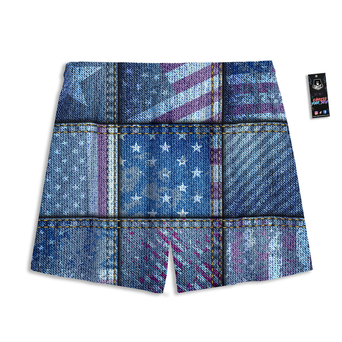 Trippy Psychedelic Dark Print Mesh Shorts