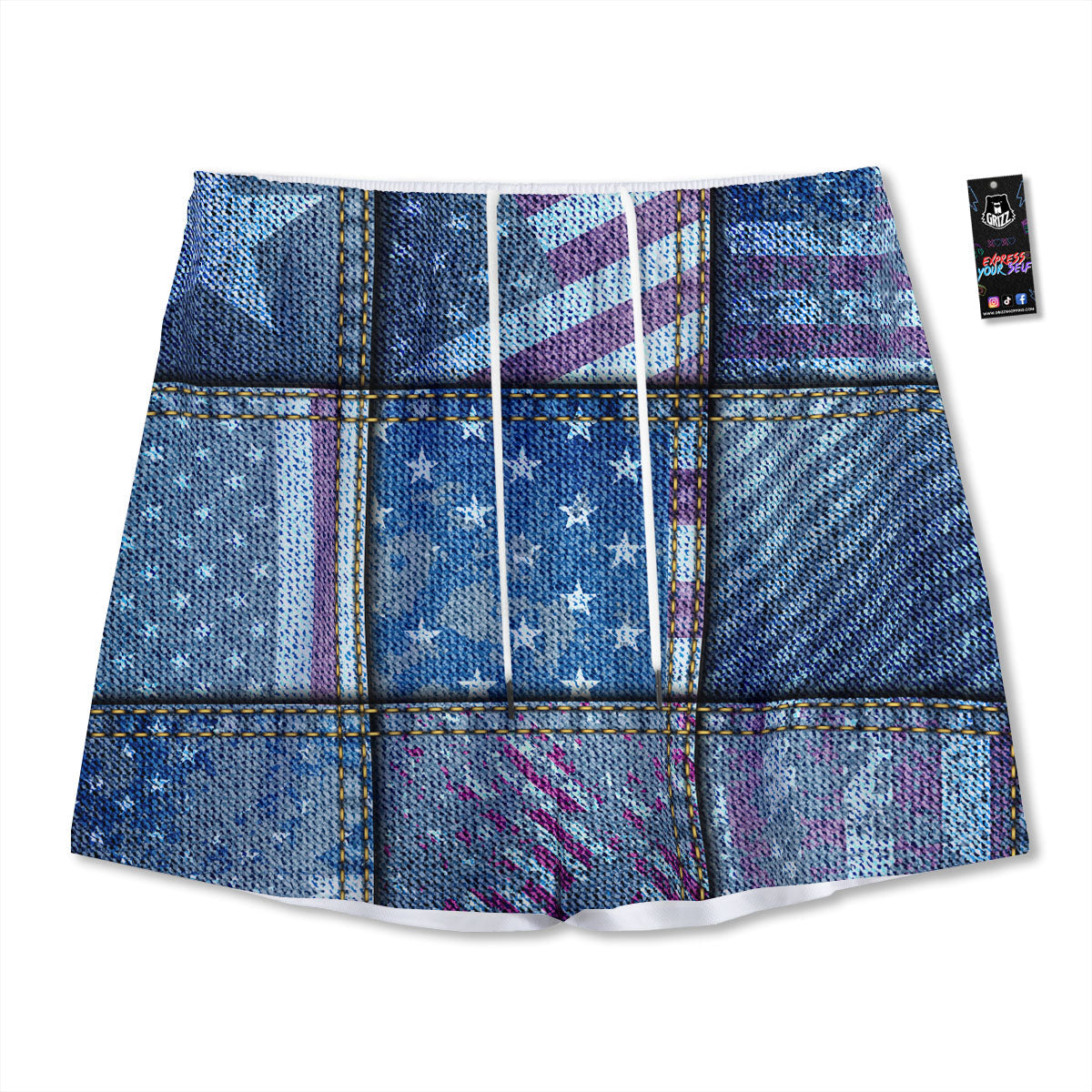 Trippy Psychedelic Dark Print Mesh Shorts