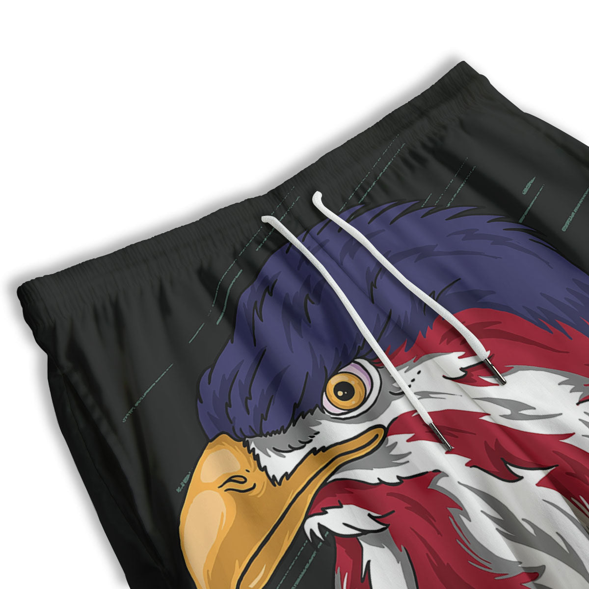 USA Eagle Patriotic Print Men's Athletic Shorts