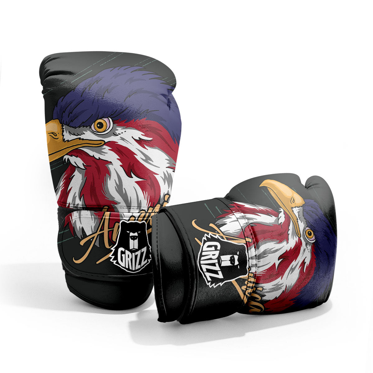 USA Eagle Patriotic Print Pro Boxing Glove