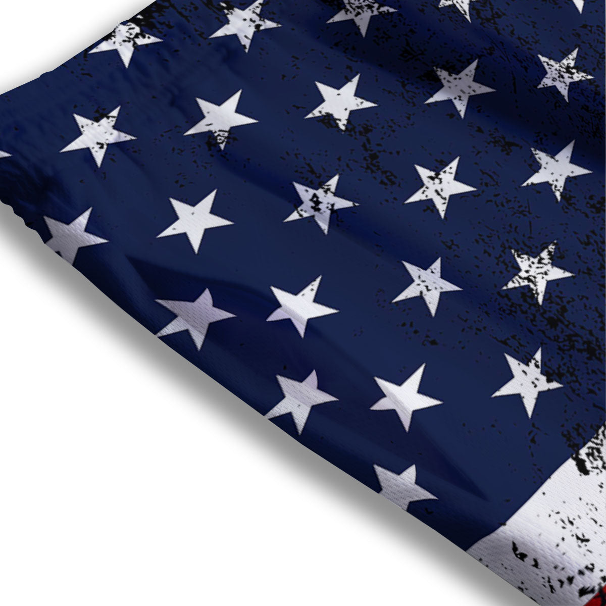USA Flag Grunge Print Mesh Shorts