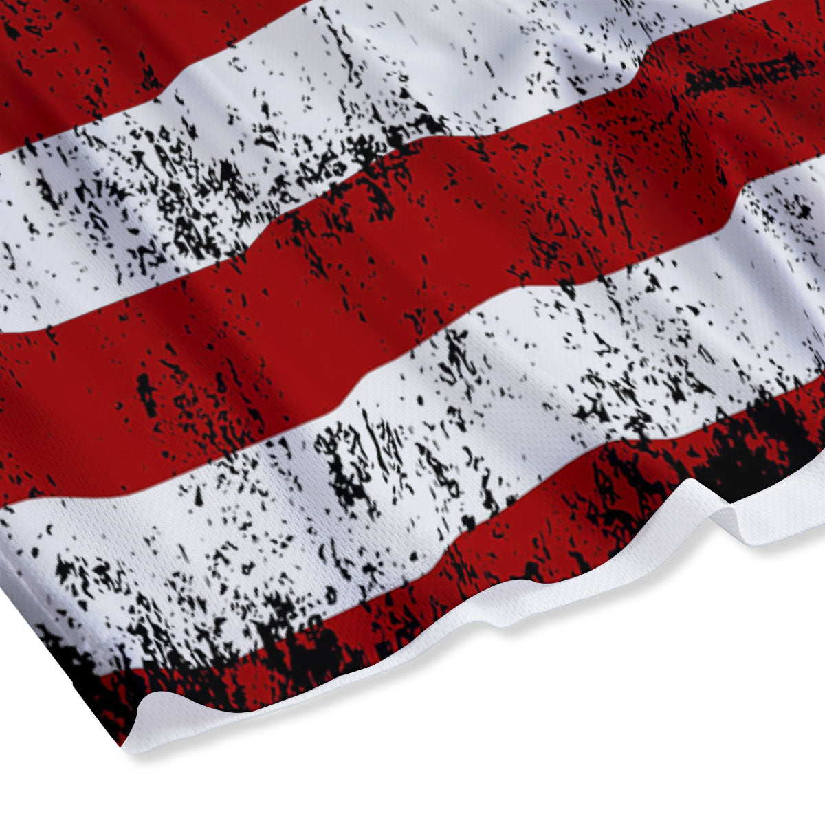 USA Flag Grunge Print Mesh Shorts