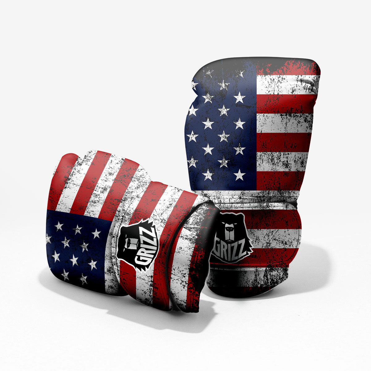 USA Flag Grunge Print Pro Boxing Glove
