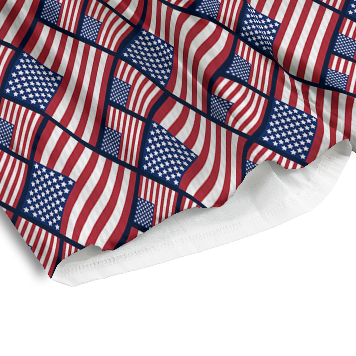 USA Flag Independence Day Print Pattern Men's Athletic Shorts