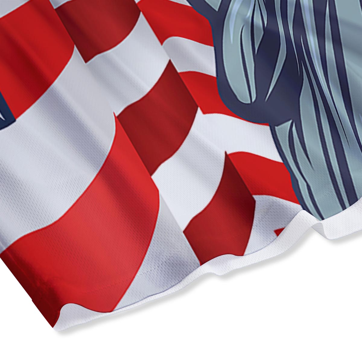 USA Flag Statue of Liberty Print Mesh Shorts