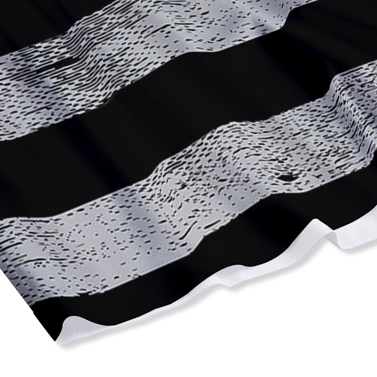 USA Flag White And Black Print Mesh Shorts