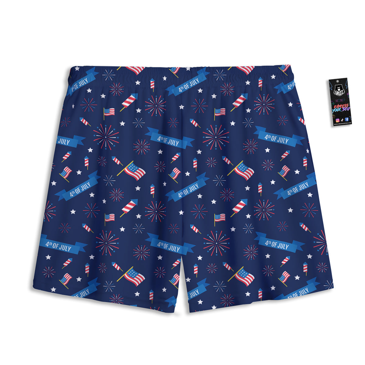 Tropical Hawaiian Dark Print Pattern Mesh Shorts