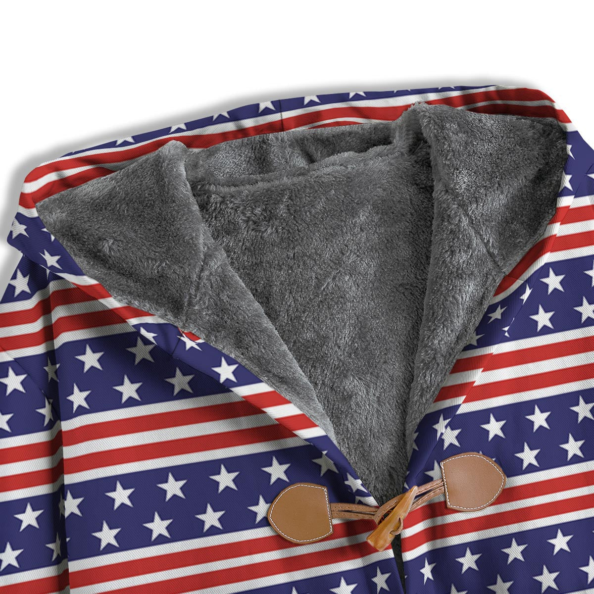 USA Star Red Striped Print Pattern Men's Windbreaker Jacket-grizzshop