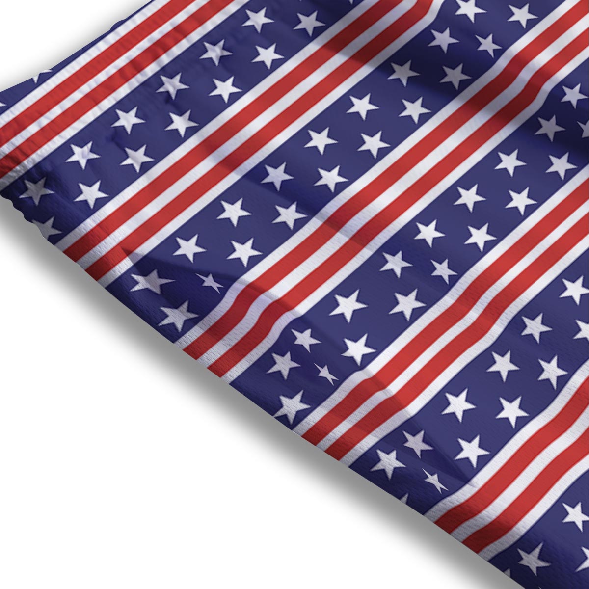 USA Star Red Striped Print Pattern Mesh Shorts
