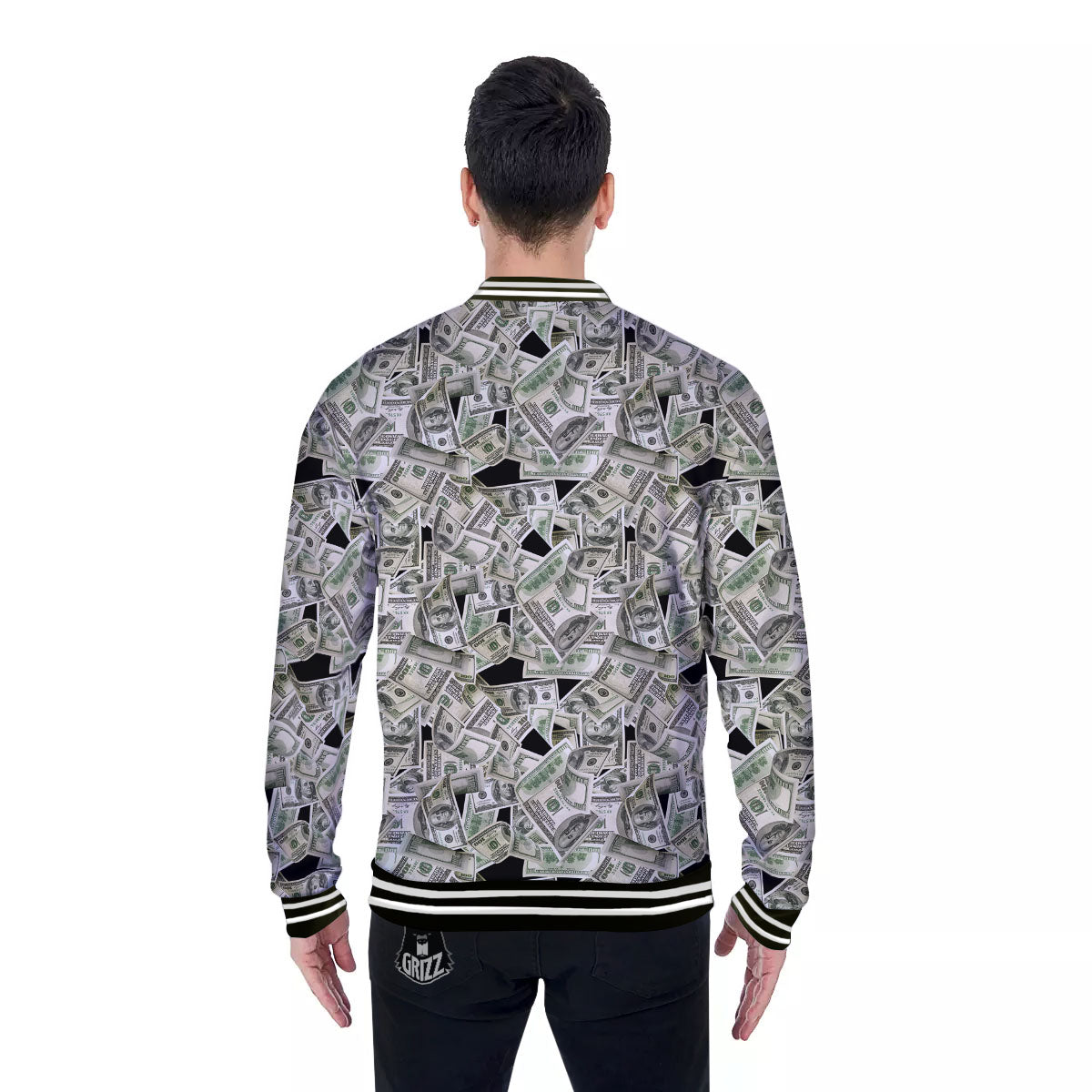 USD Flying Print Baseball Jacket-grizzshop
