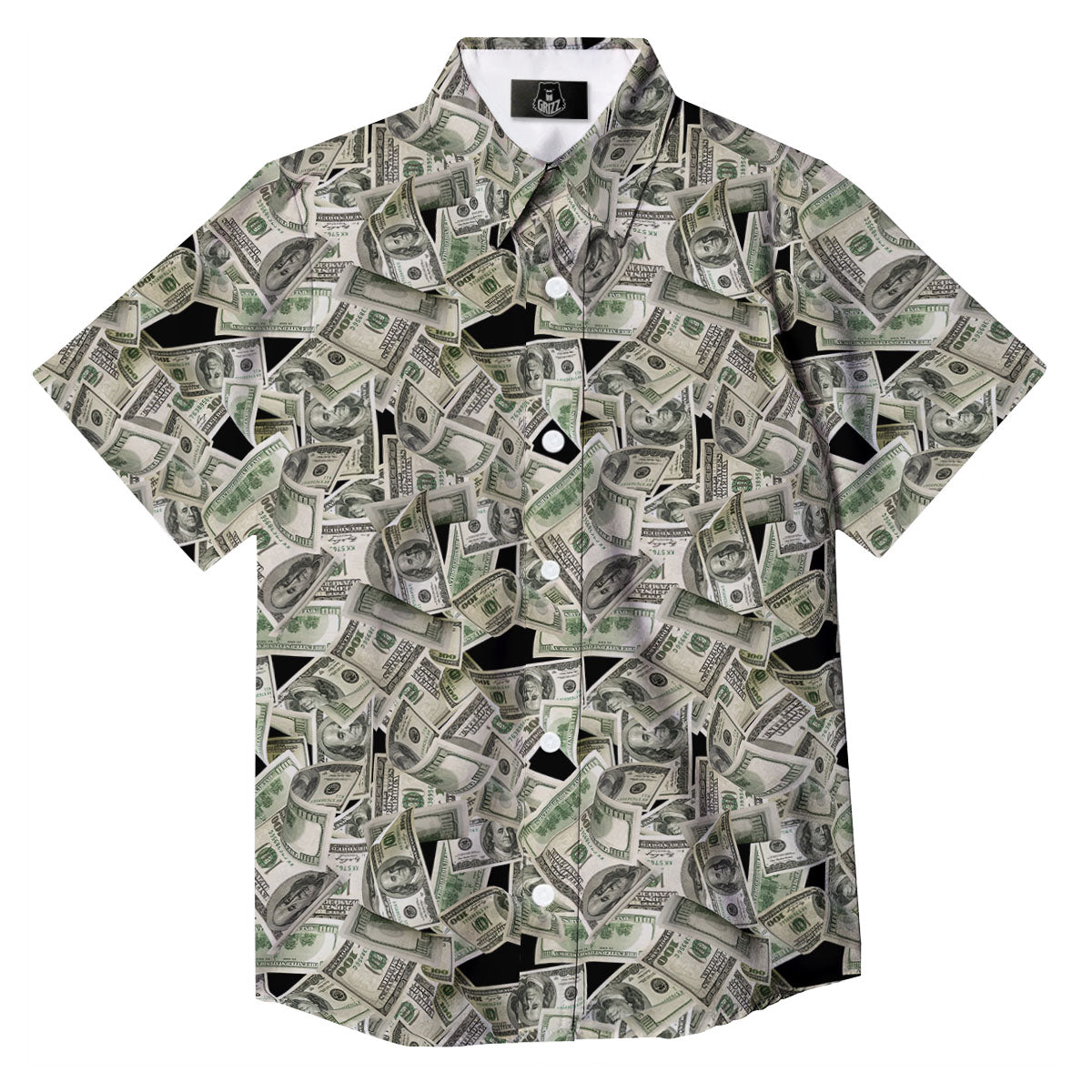 USD Flying Print Button Up Shirt-grizzshop