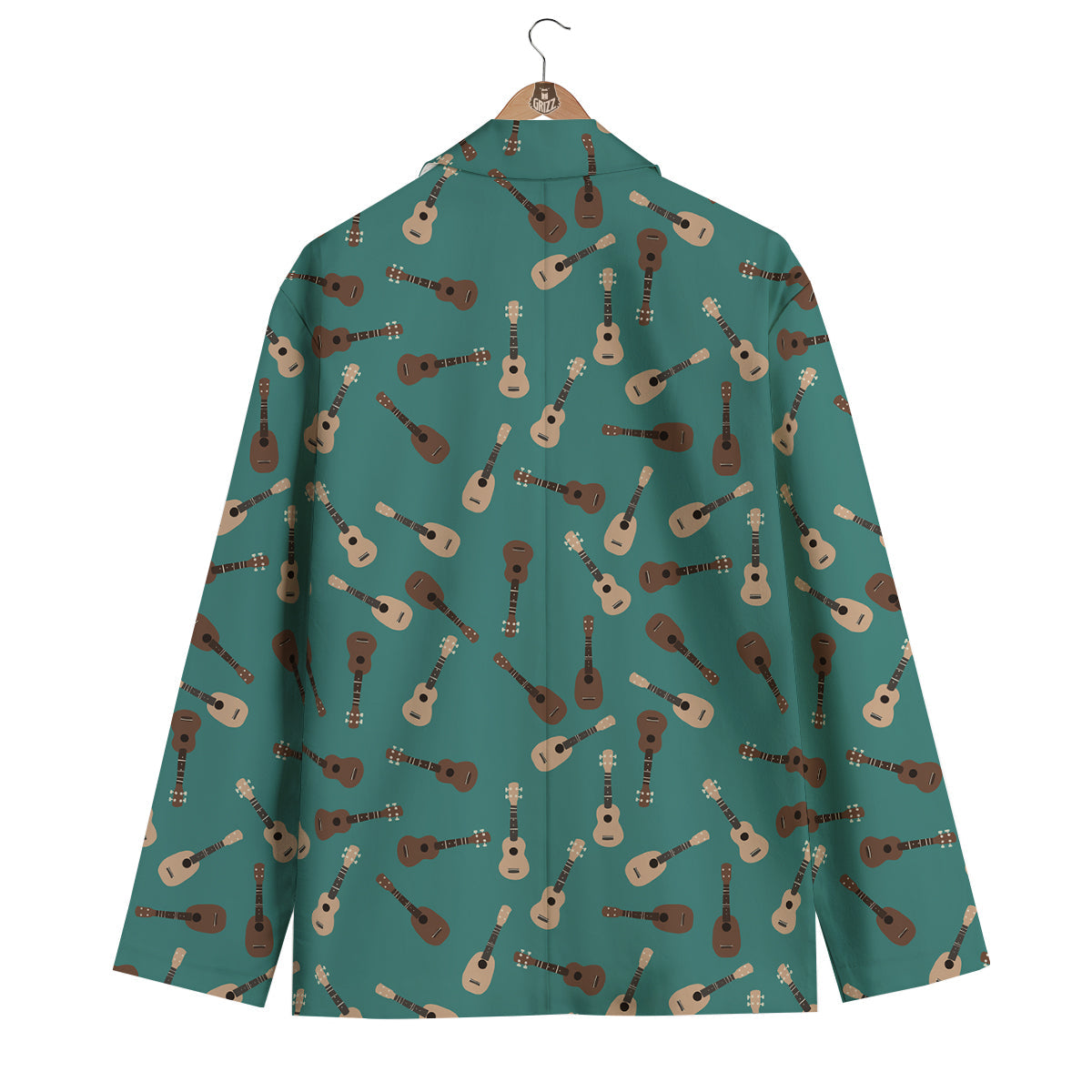 Ukulele Print Pattern Men's Blazer-grizzshop