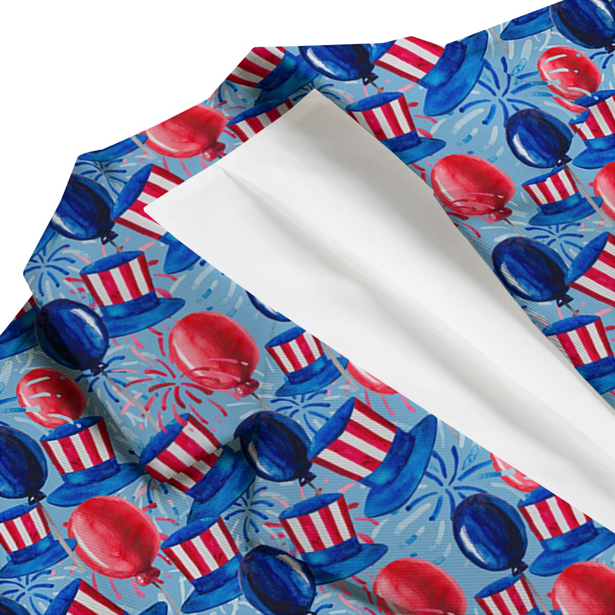 Uncle Sam Balloon Pattern Print Men's Blazer-grizzshop