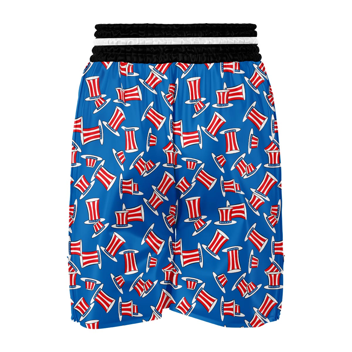 Uncle Sam Pattern Print Boxing Shorts-grizzshop