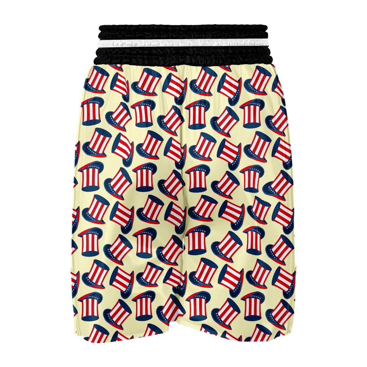 Uncle Sam Print Pattern Boxing Shorts-grizzshop