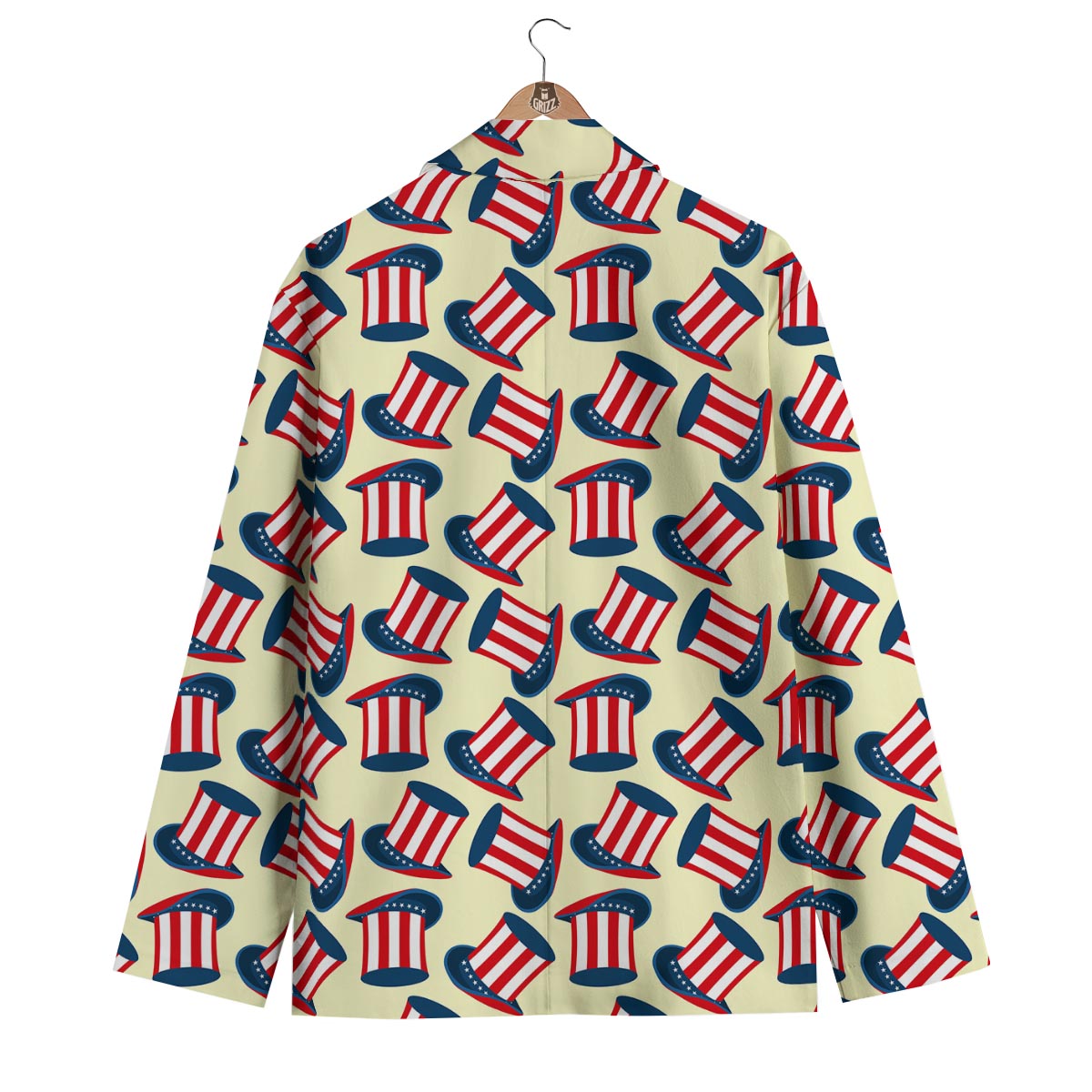 Uncle Sam Print Pattern Men's Blazer-grizzshop