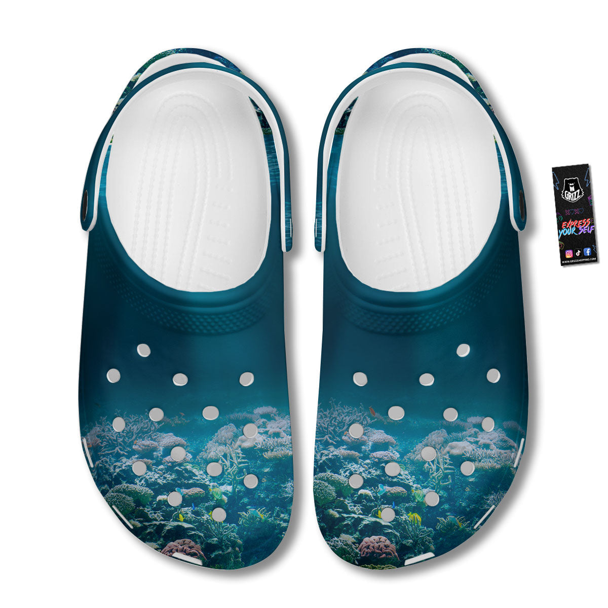 Underwater Ocean Print Clog-grizzshop