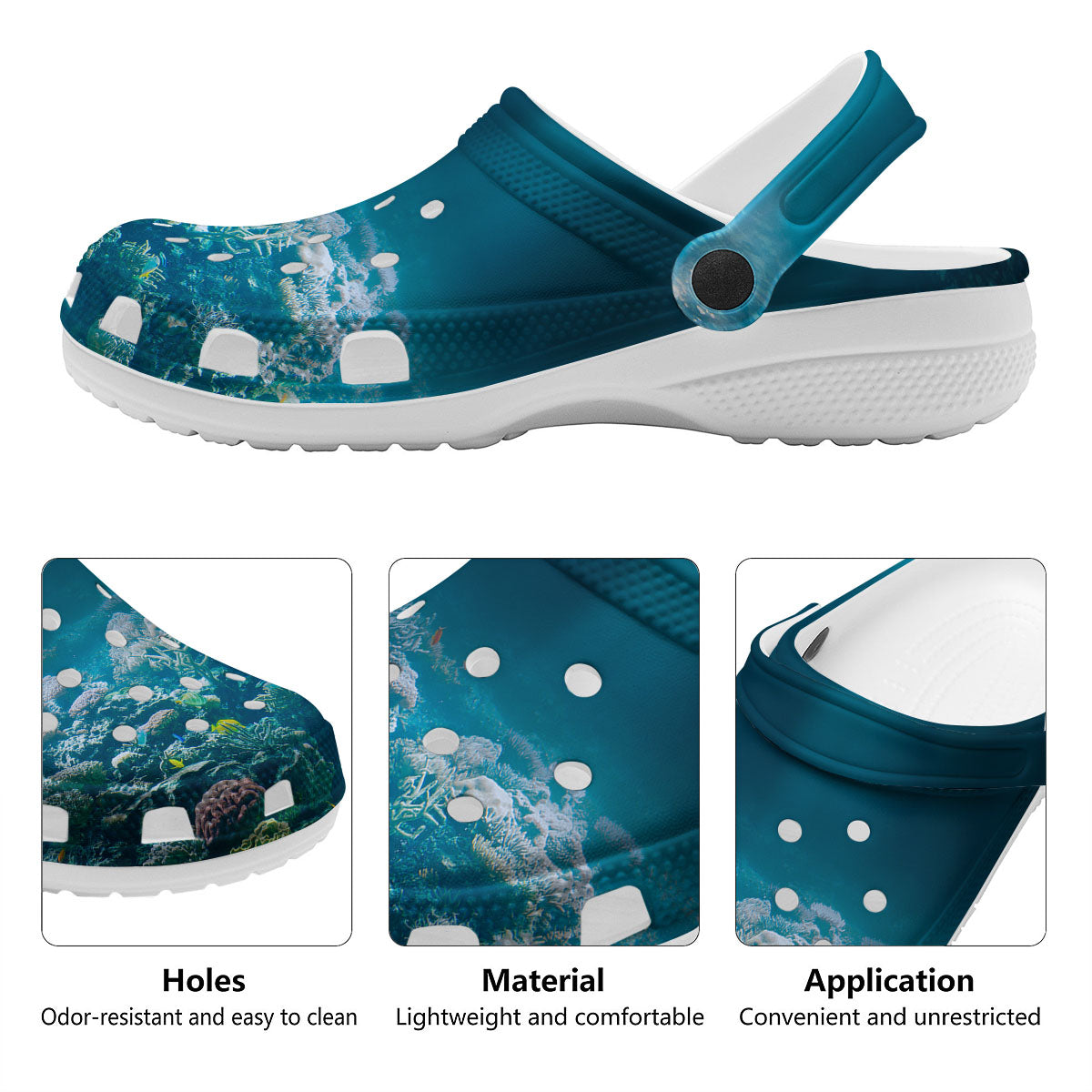 Underwater Ocean Print Clog-grizzshop