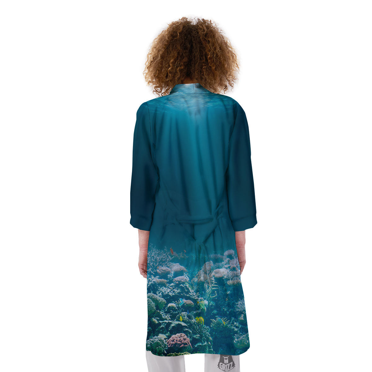Underwater Ocean Print Kimono-grizzshop