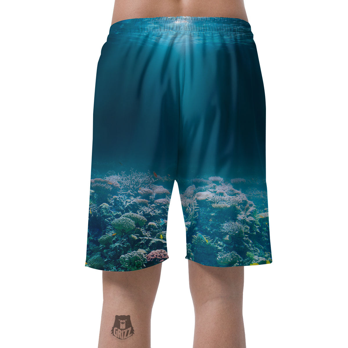 Underwater Ocean Print Men's Shorts-grizzshop