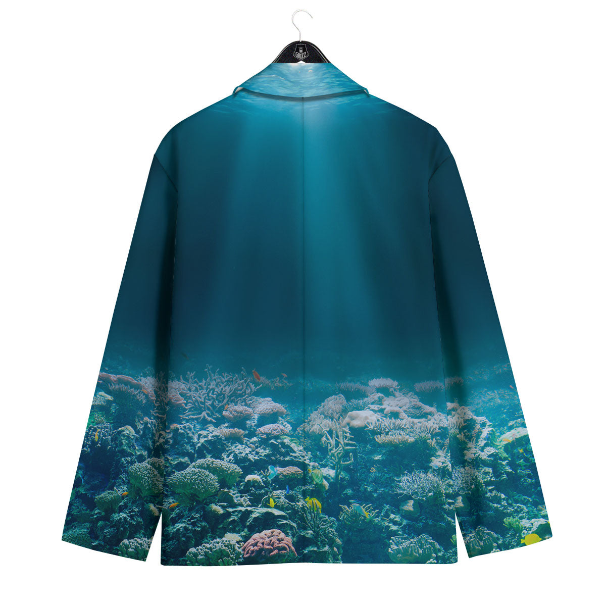 Underwater Ocean Print Men's Sport Coat-grizzshop