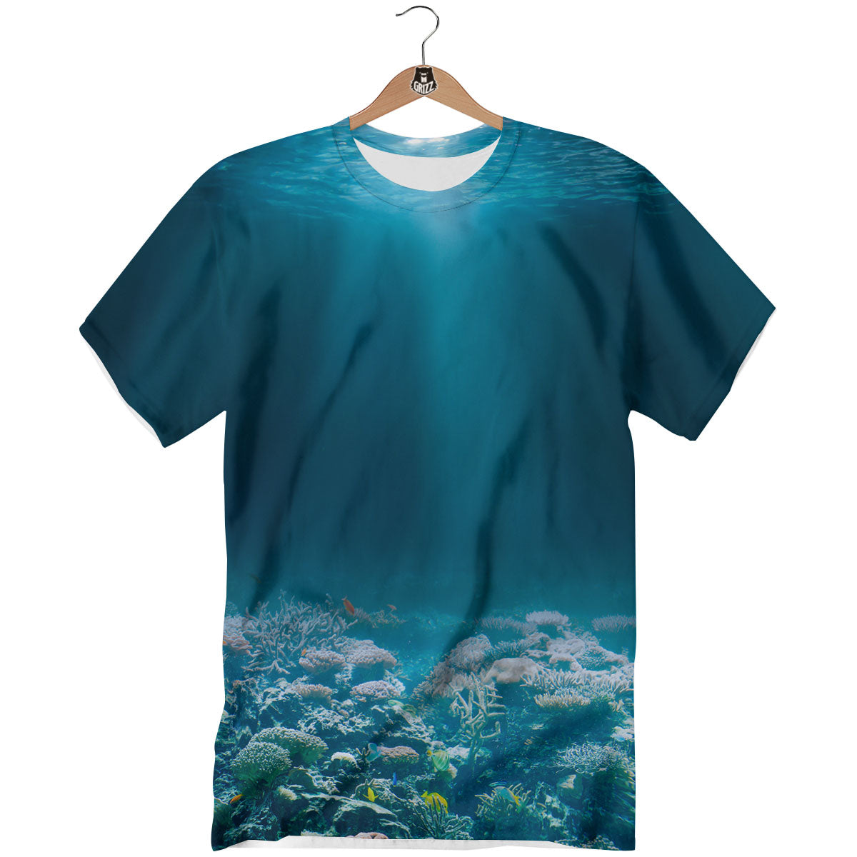Underwater Ocean Print T-Shirt-grizzshop