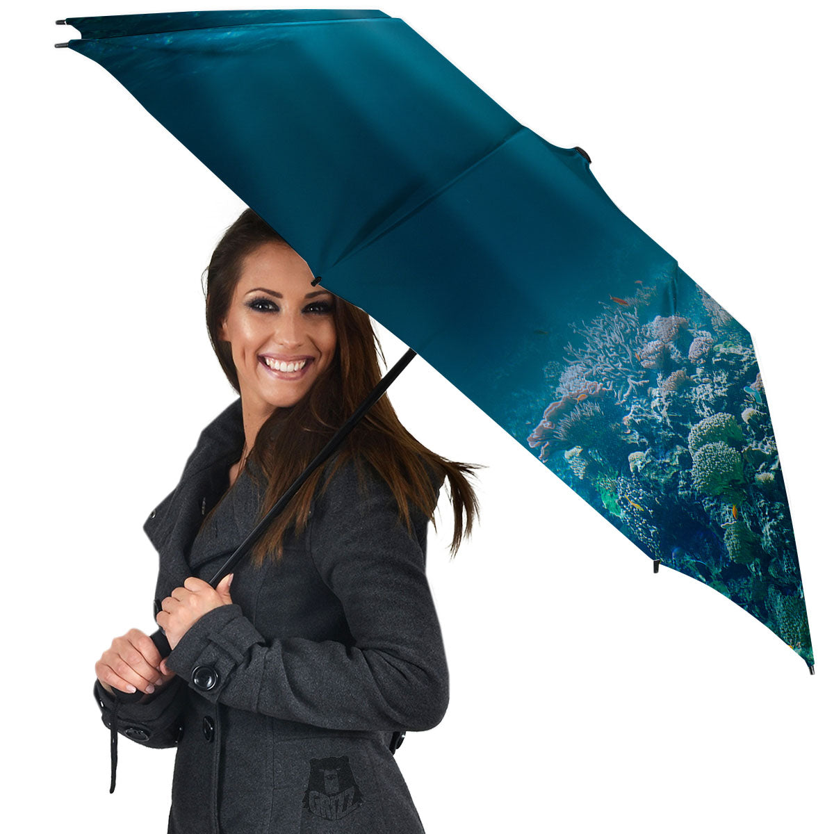 Underwater Ocean Print Umbrella-grizzshop