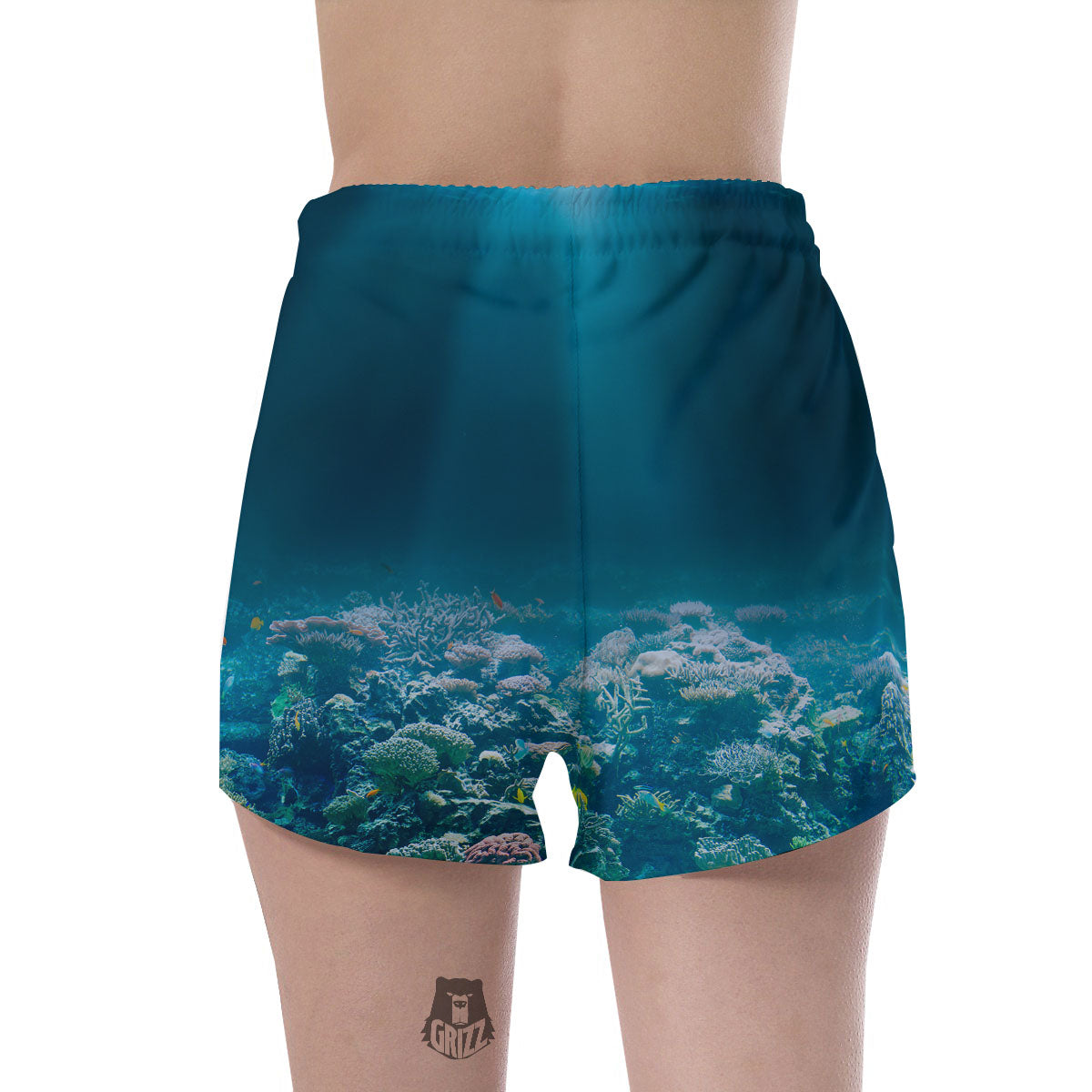 Underwater Ocean Print Women's Shorts-grizzshop