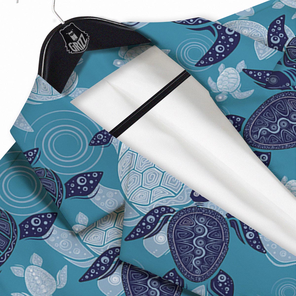 Underwater Sea Turtle Family Print Pattern Men's Sport Coat-grizzshop